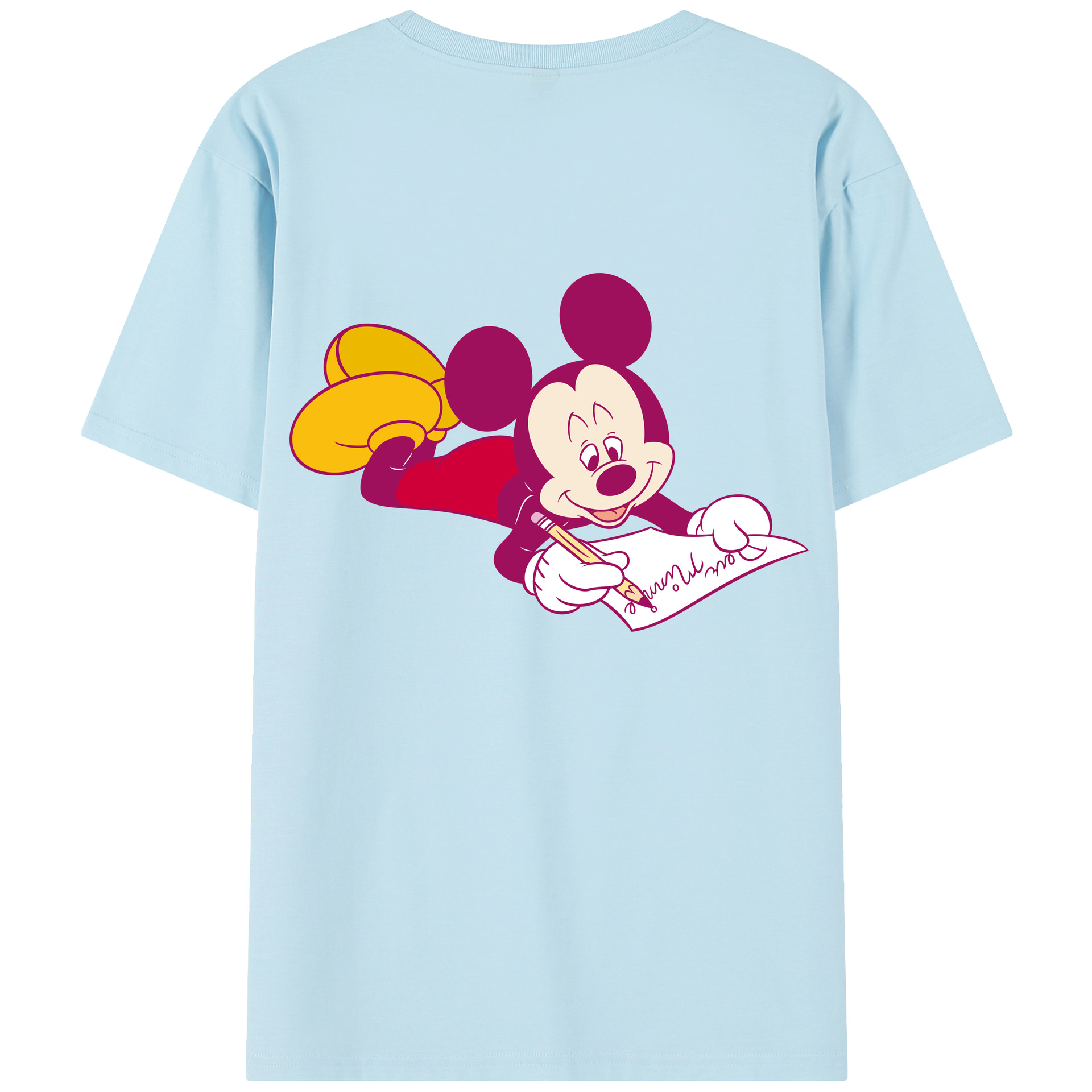 （画像用） ミッキーマウス Mickey Mouse 綿100％半袖Tシャツ（背面プリント）